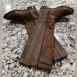 Jessica Simpson Ellister Studded Buckle Knee High Boots. Sz 8
